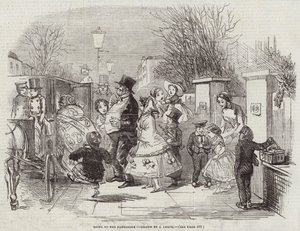 パントマイムに行く 作： John Leech
